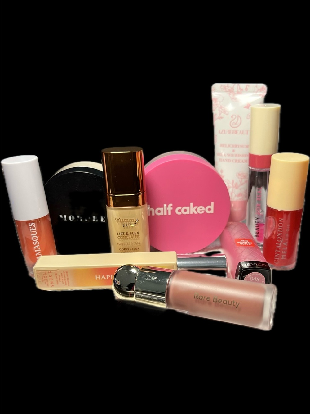 Assorted lip gloss, setting powder set